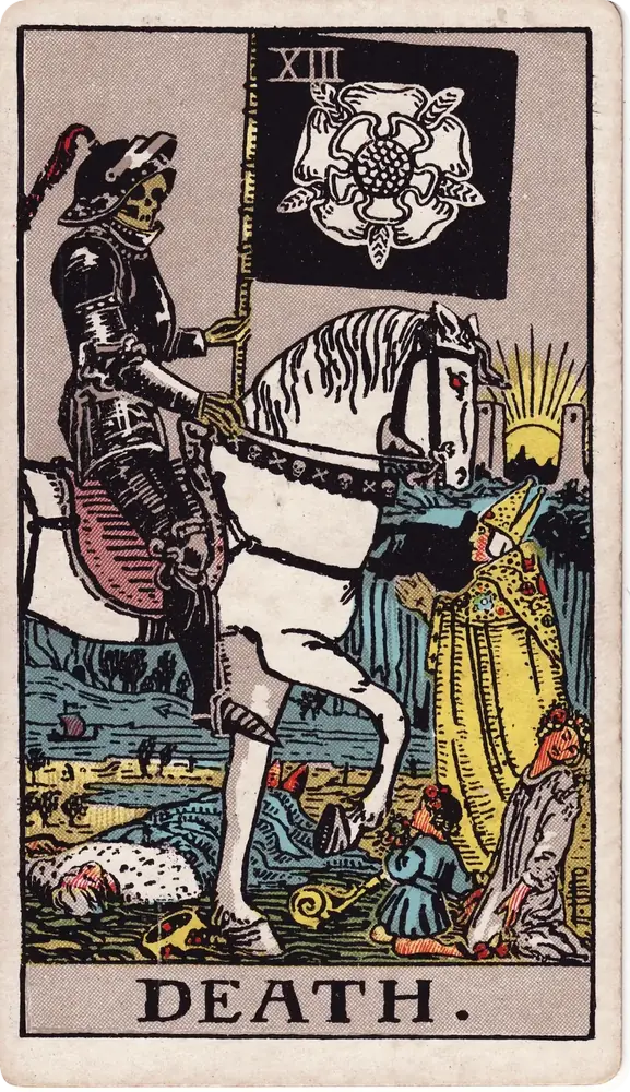 The cleaned Rider–Waite–Smith Death tarot card