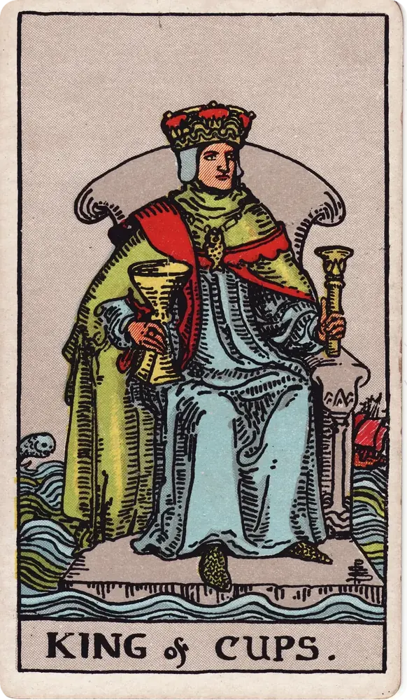 The cleaned Rider–Waite–Smith King of Cups tarot card