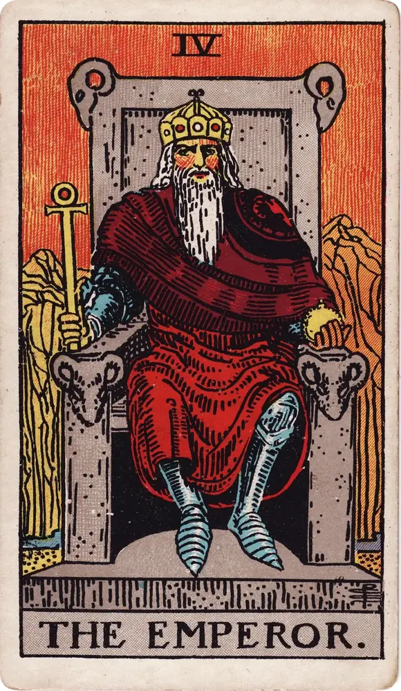 The cleaned Rider–Waite–Smith Emperor tarot card
